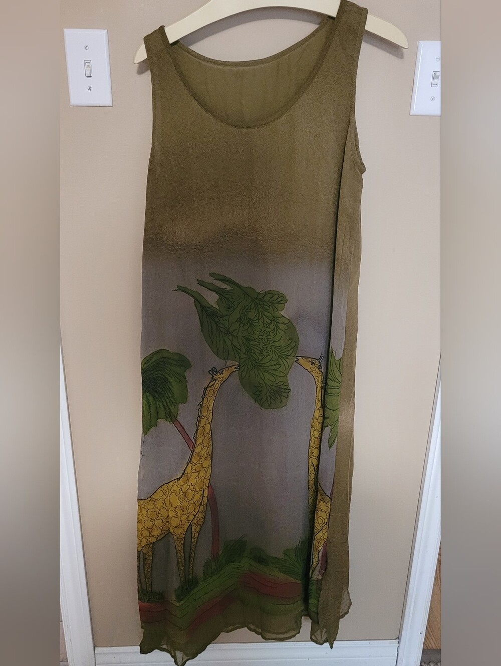 💛2 for $20💛 Bundle and save Olive Maxi Dress with Giraffe Print. Reversible